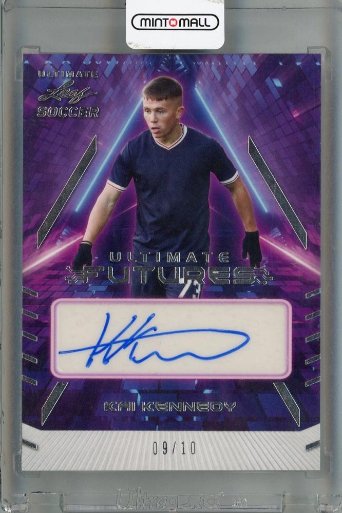 2022 Leaf Ultimate Soccer Kai Kennedy Futures Autographs Silver Spectrum card graded 09/10 with autograph
