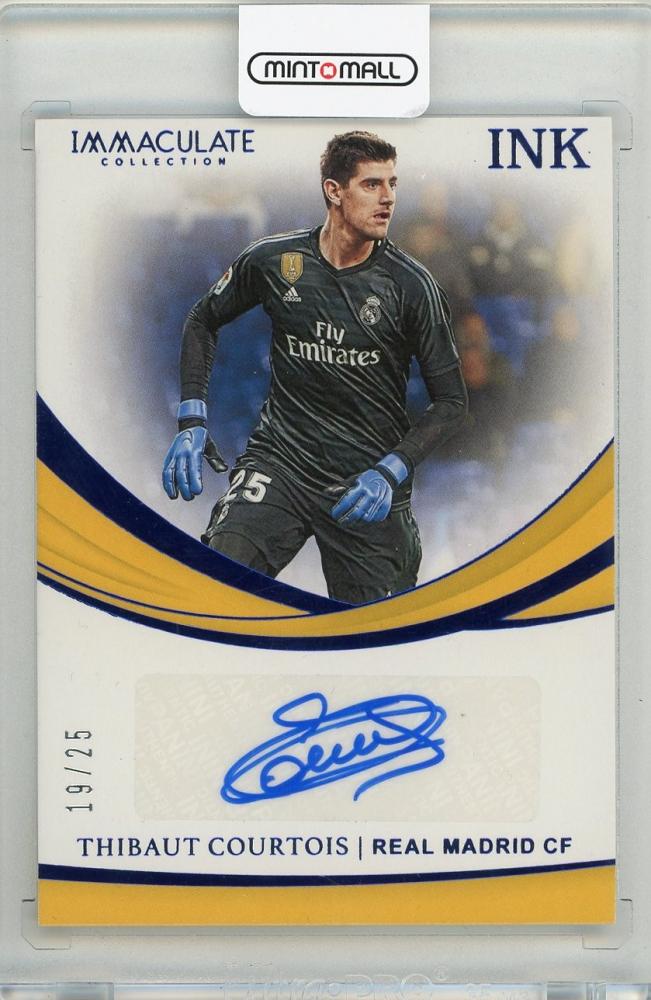 2018-19 PANINI Immaculate Collection Thibaut Courtois Ink Sapphire trading card #5819/25 Real Madrid CF