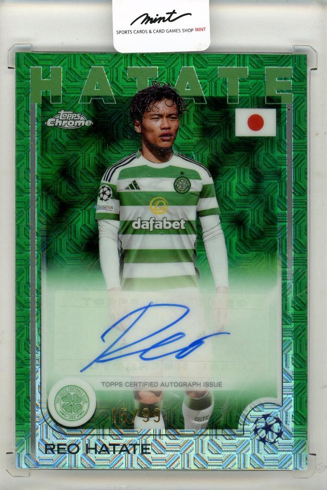 2025 Topps Chrome Reo Hatate Autograph baseball card serial number 15 of 99, mint condition