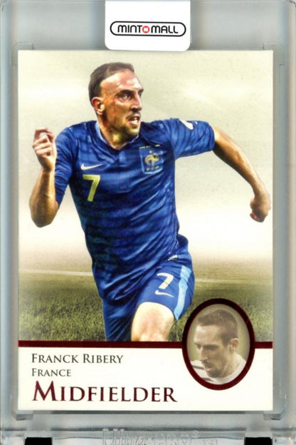 2013 Futera World Football card of Frank Ribery #P052 Ruby serial 240 from France