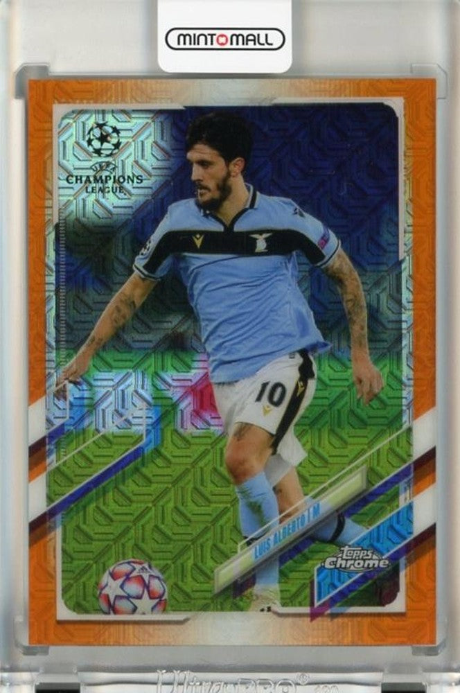 2020-21 Topps UEFA Club Competitions Luis Alberto Chrome Mojo Orange Refractors card #2406/25