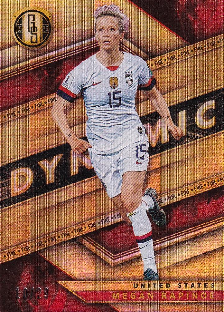 2019-20 Panini Gold Standard Megan Rapinoe Dynamic Fine Parallel card serial 10 out of 29