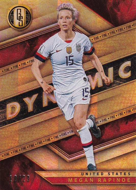 2019-20 Panini Gold Standard Megan Rapinoe Dynamic Fine Parallel card serial 10 out of 29