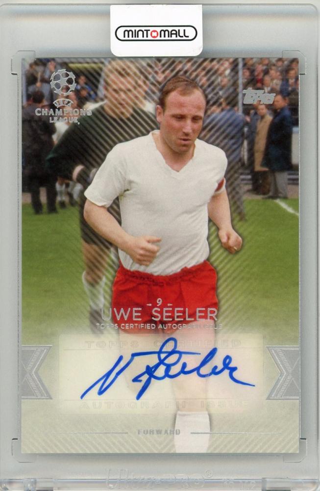 2015-16 Topps UEFA Champions League Showcase Uwe Seeler Autograph trading card with Hamburger SV logo