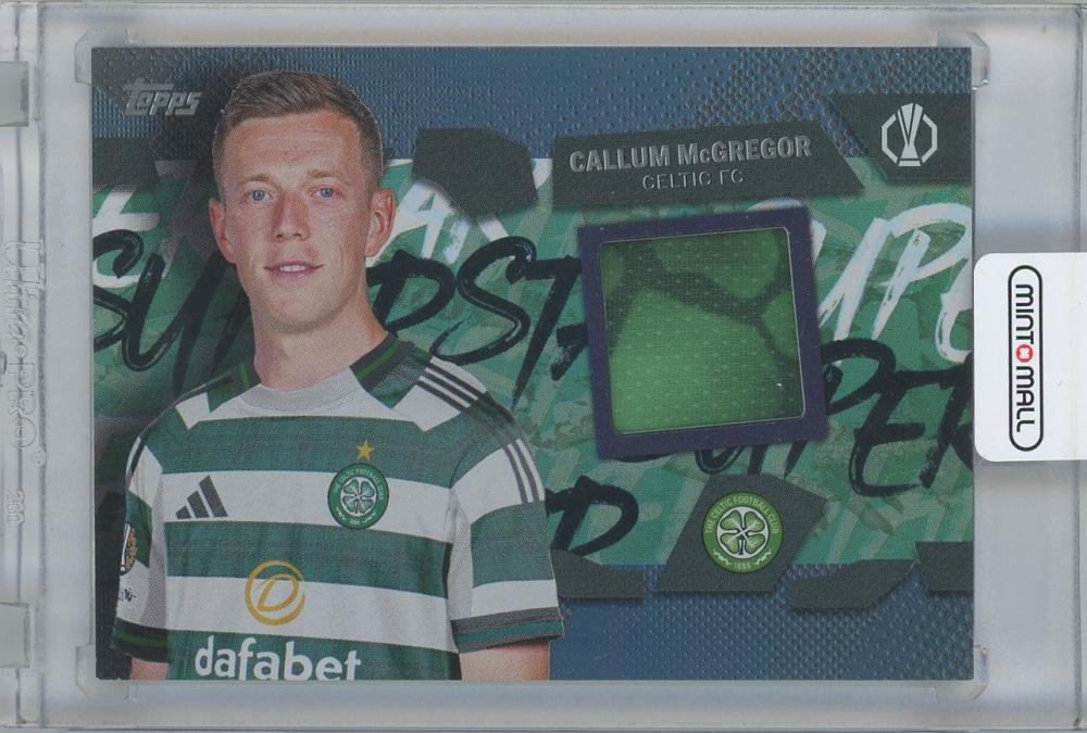 2025-26 TOPPS UEFA Club Competitions Superstar Relics trading card of CALLUM McGREGOR from Celtic FC in used condition