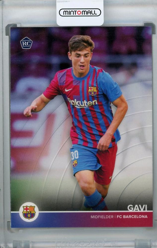 2021-22 Topps FC Barcelona Team Set showcasing Gavi Base Players collectible cards