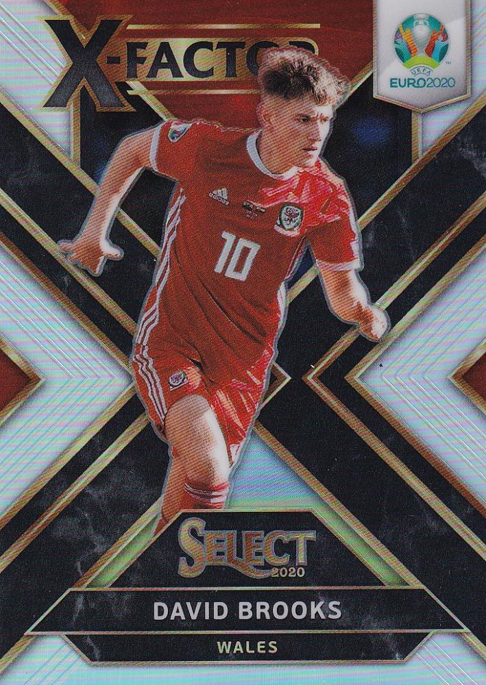 2020 Panini Select UEFA Euro Preview Wales David Brooks X-Factor Silver Parallel card numbered 17 out of 25