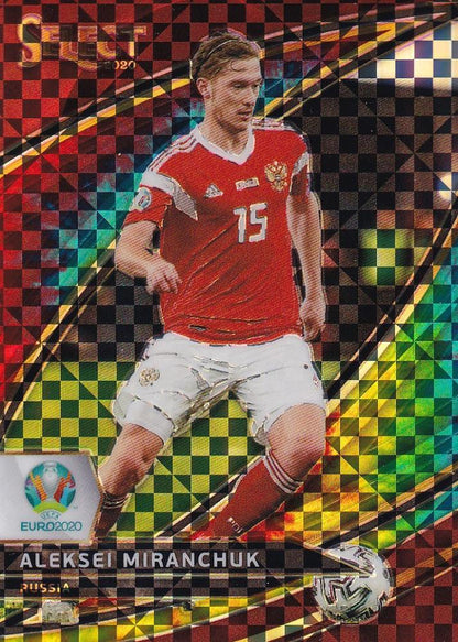 2020 Panini Select UEFA Euro Preview Aleksei Miranchuk Base Field Level Tie-Dye parallel card number 08 of 25