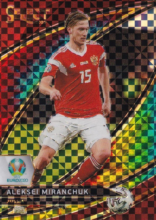 2020 Panini Select UEFA Euro Preview Aleksei Miranchuk Base Field Level Tie-Dye parallel card number 08 of 25