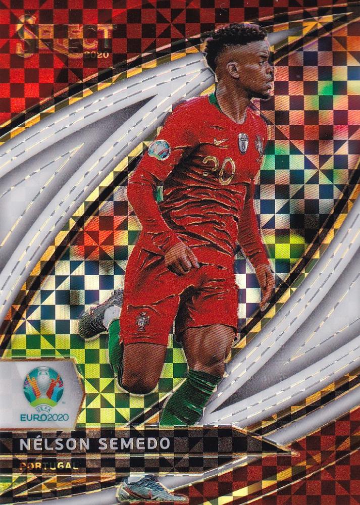 2020 Panini Select UEFA Euro Preview Nelson Semedo Base Field Level White Parallel card 58 out of 60