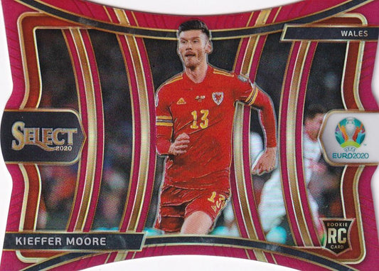 2020 Panini Select UEFA Euro Preview Wales Kieffer Moore Base Mezzanine Die-Cut Red Parallel card 08 out of 65