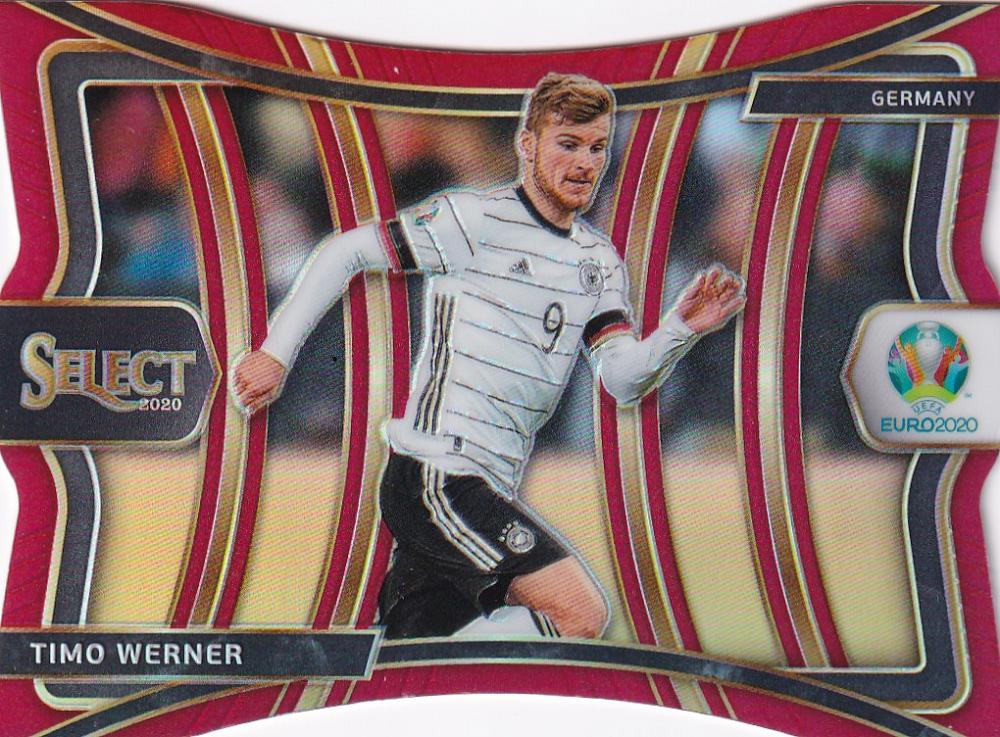 2020 Panini Select UEFA Euro Preview Germany Timo Werner Base Mezzanine Die-Cut Red parallel trading card