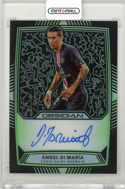 2019-20 Panini Obsidian Angel Di Maria Autographs Electric Etch Green Parallels 4 of 7 card