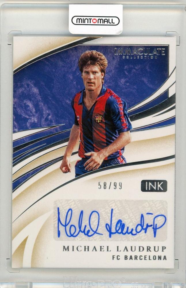 2020 Panini Immaculate Collection Michael Laudrup Ink58/99 FC Barcelona trading card