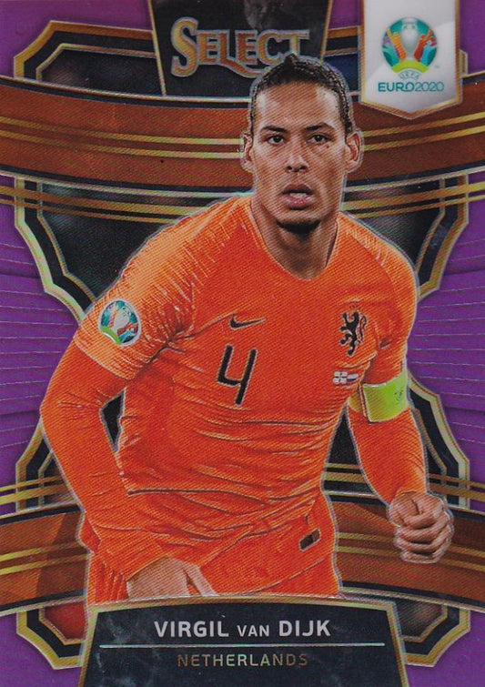 2020 Panini Select UEFA Euro Preview Virgil van Dijk Netherlands Base Terrace Purple Parallel trading card