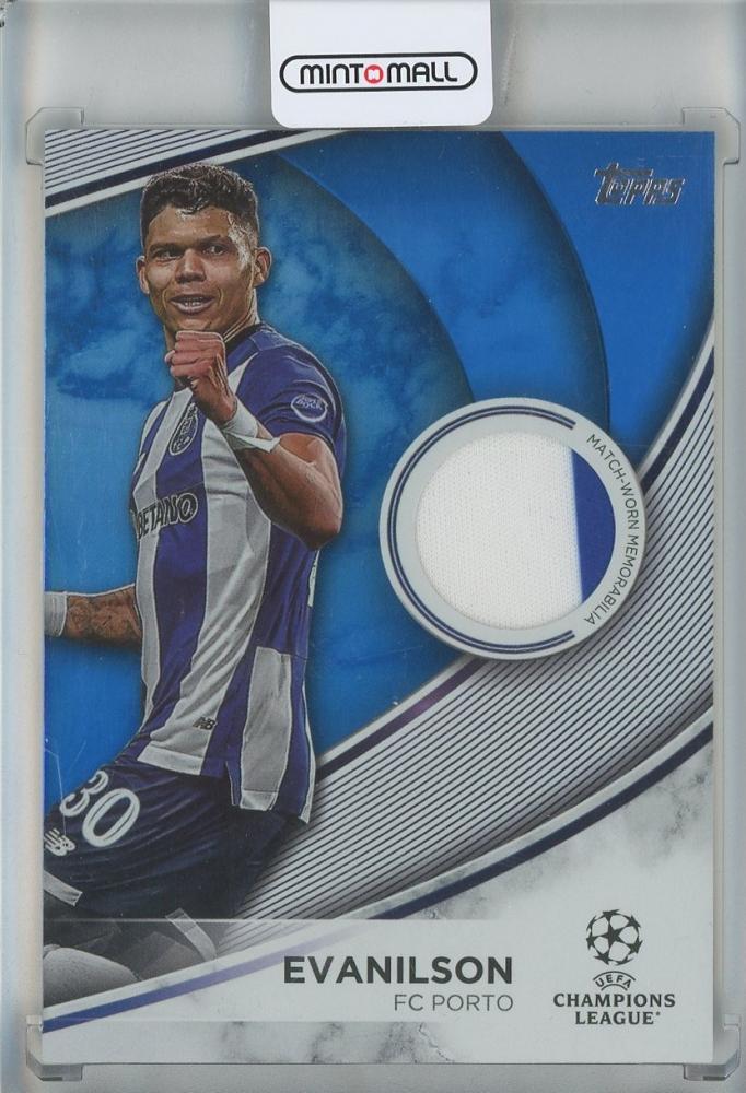 2023-24 Topps UEFA Club Competitions Evanilson Superstar Relics Blue Foil card serial number TSEV88/99 FC Porto