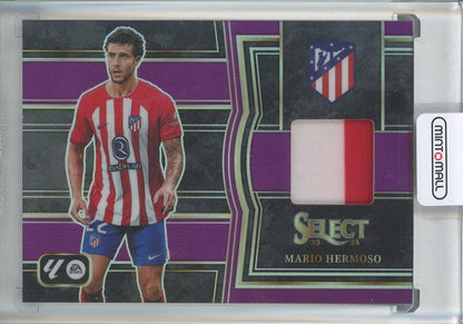 2023-24 Select La Liga Mario Hermoso autographed memorabilia with serial number 12 of 49 from Atletico de Madrid