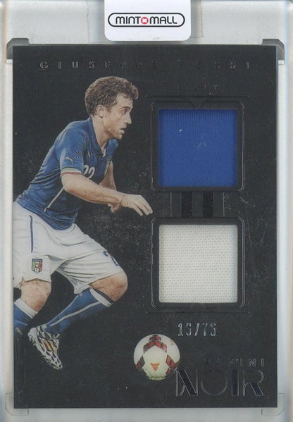 2016-17 Panini Noir Giuseppe Rossi Dual Memorabilia card serial numbered 916 out of 75