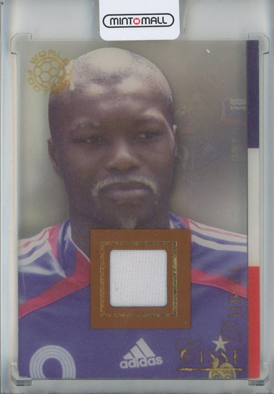 2007 Futera Djibril Cissé Liverpool FC jersey serial number 046 out of 250, used condition