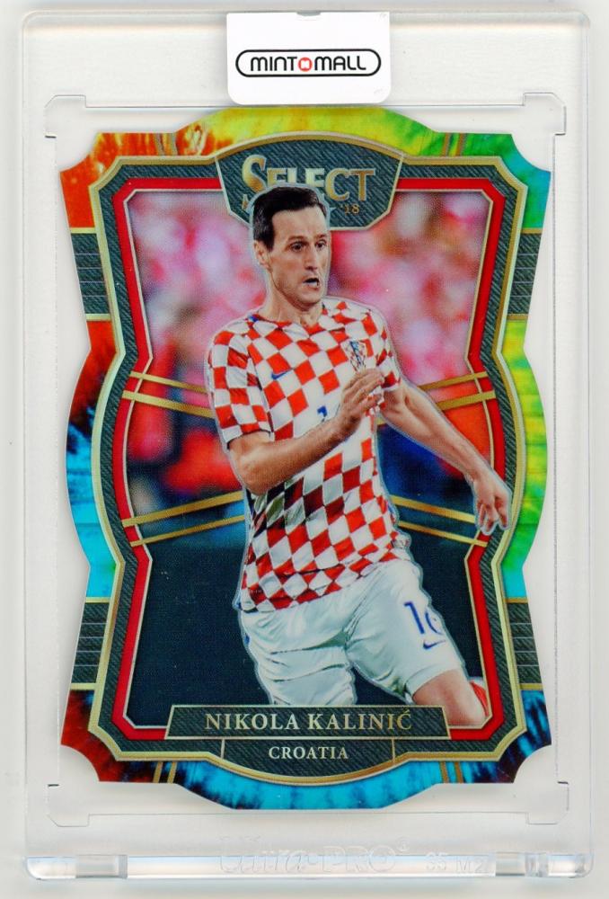 2017-18 Panini Select Nikola Kalinic Mezzanine Tie-Dye Die-Cut parallel card number 25 of 30 from Croatia