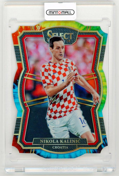 2017-18 Panini Select Nikola Kalinic Mezzanine Tie-Dye Die-Cut parallel card number 25 of 30 from Croatia