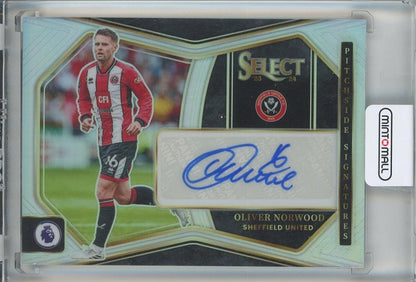 2023-24 Select English Premier League Oliver Norwood Pitchside Signatures Auto trading card featuring Sheffield United #5