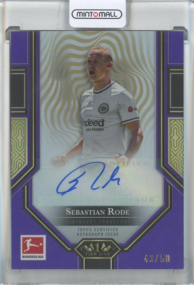 2022-23 Topps Tier One Bundesliga Sebastian Rode Purple Autograph Card #BMASRO43/50 Eintracht Frankfurt