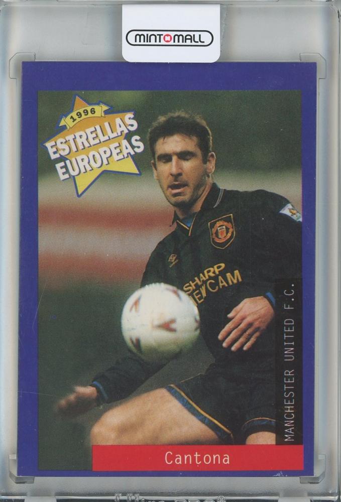 1996 Panini Estrellas Europeas Soccer card Eric Cantona #65 Manchester United in excellent condition