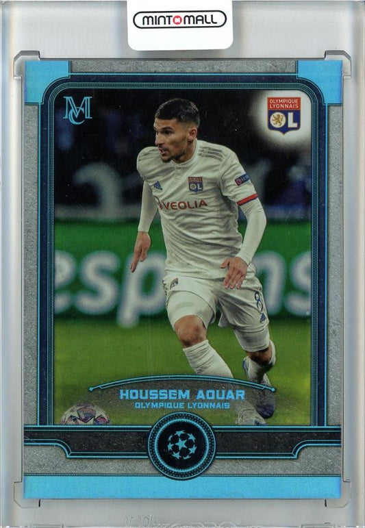 2019-20 Topps Museum Collection UEFA Champions League Houssem Aouar Sapphire card #2409/75 Olympique Lyonnais