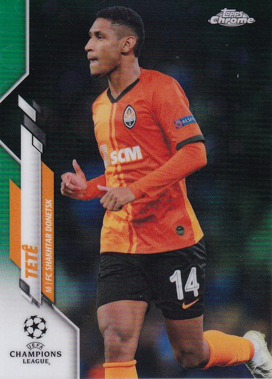 2019-20 Topps Chrome UEFA Champions League FC Shakhtar Donetsk Tete Base Green Bubbles parallel card
