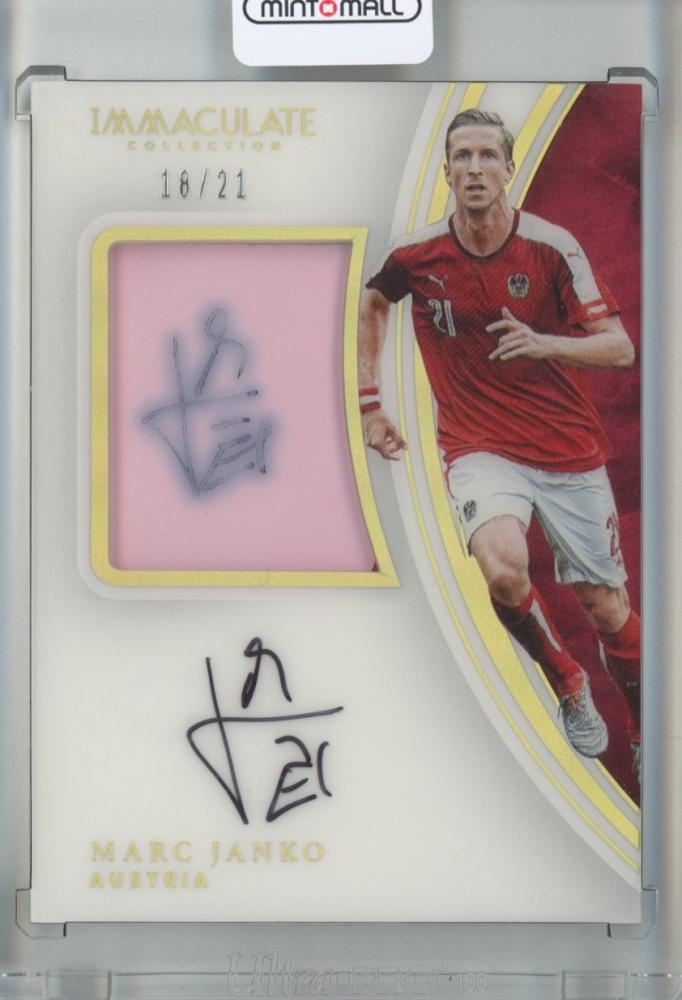 2017 Panini Immaculate Collection Soccer Marc Janko autographed premium patch card numbered 18 of 21