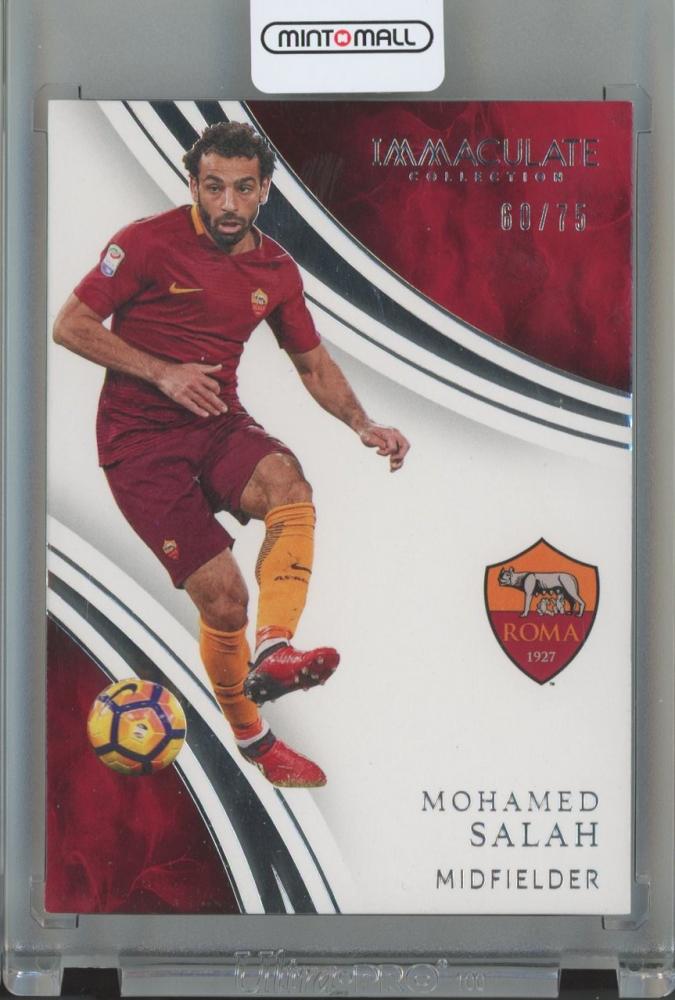 2017 Panini Immaculate Collection Soccer Mohamed Salah Base card numbered 60 of 75