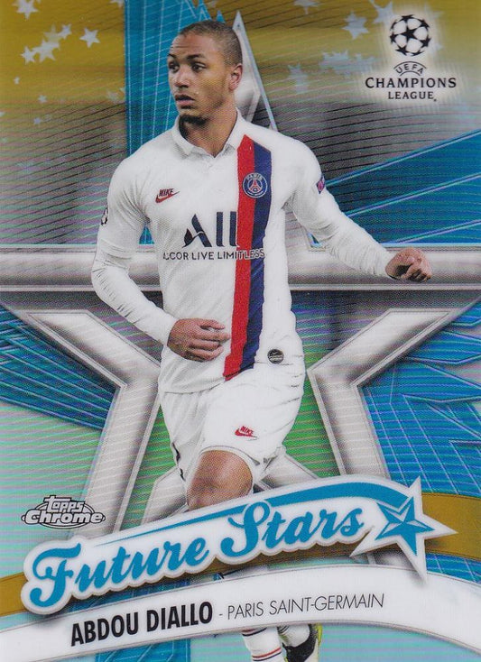 2019-20 Topps Chrome UEFA Champions League Abdou Diallo Future Stars Gold Parallel card numbered 31 of 50