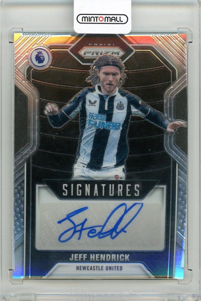 2021-22 PANINI Prizm English Premier League Jeff Hendrick Signatures trading card numbered 34 Newcastle United