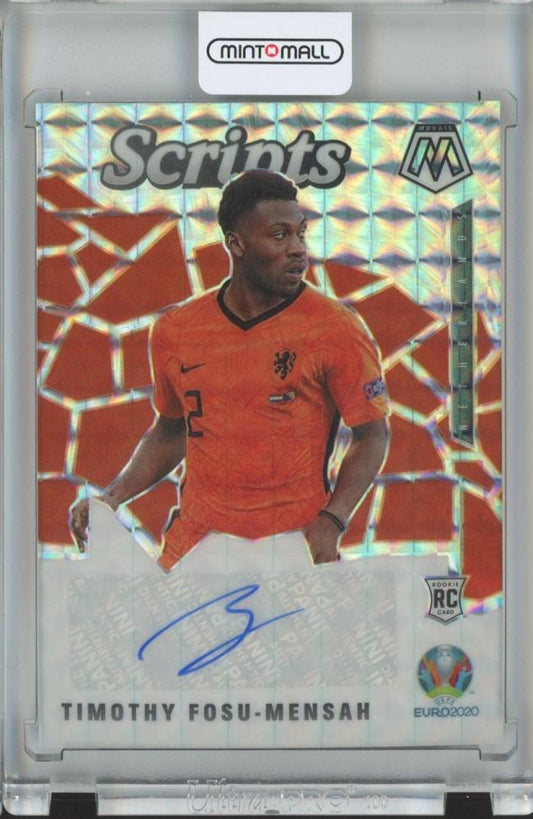 2021 Panini Mosaic UEFA Euro 2020 Soccer Timothy Fosu-Mensah Euro Scripts Mosaic trading card
