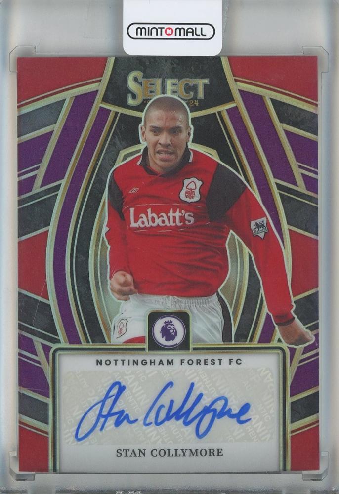 2023-24 Select English Premier League Stan Collymore Signatures Purple card #1643/49 Nottingham Forest FC