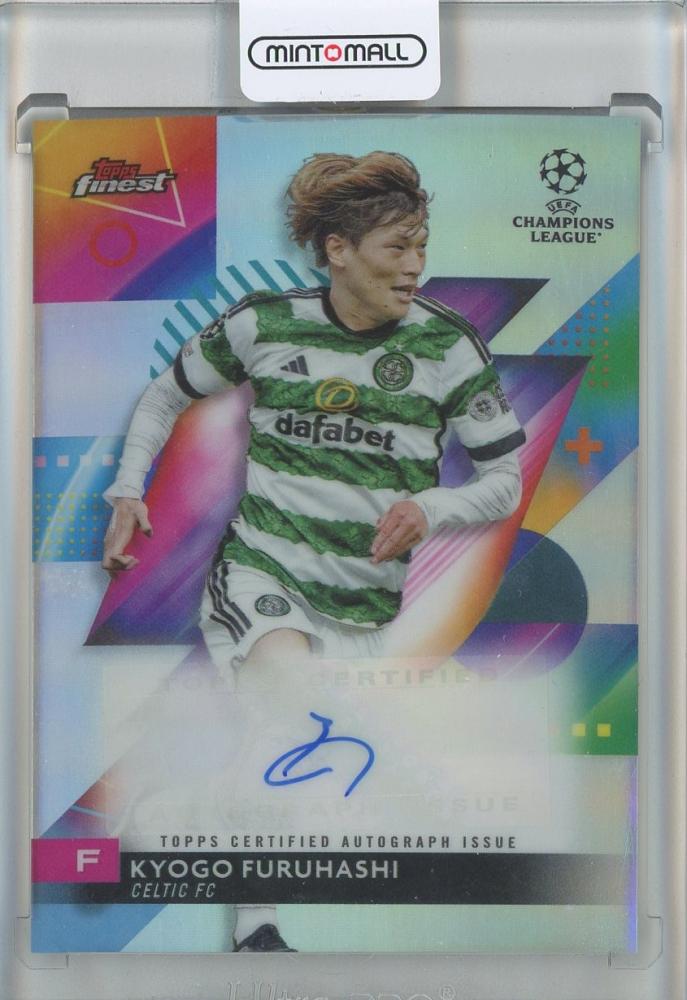 2023-24 Finest UEFA Club Competition Kyogo Furuhashi Autographed trading card PSA9 Celtic FC