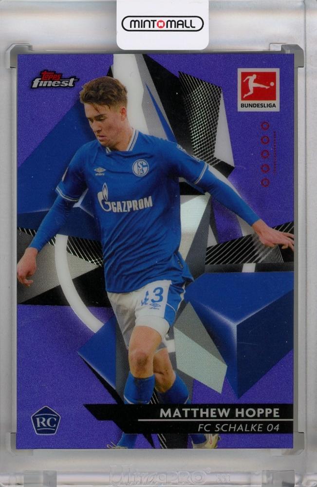 2020-21 Topps Finest Bundesliga Matthew Hoppe Purple Refractors Rookie Card #86 serial 169 of 250