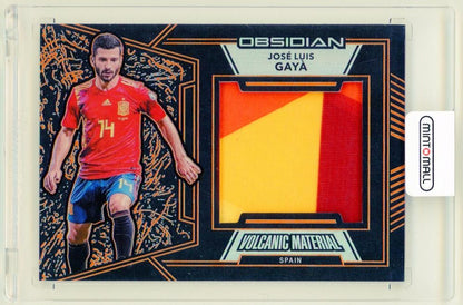 2019-20 Panini Obsidian Jose Luis Gaya Volcanic Material Relics Orange Electric Etch parallel card numbered 22/50