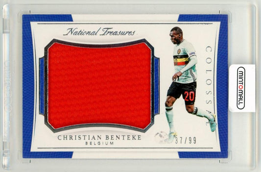 2018 Panini National Treasures Christian Benteke Colossal Materials card serial 37/99 Belgium