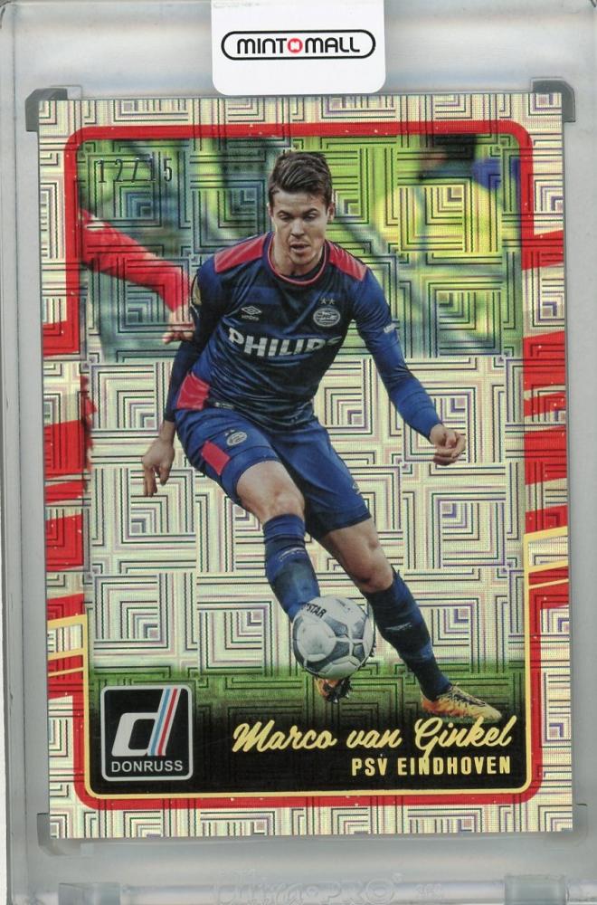 2016-17 Donruss PSV Eindhoven Marco van Ginkel Base Mosaic parallel card numbered 12 out of 15