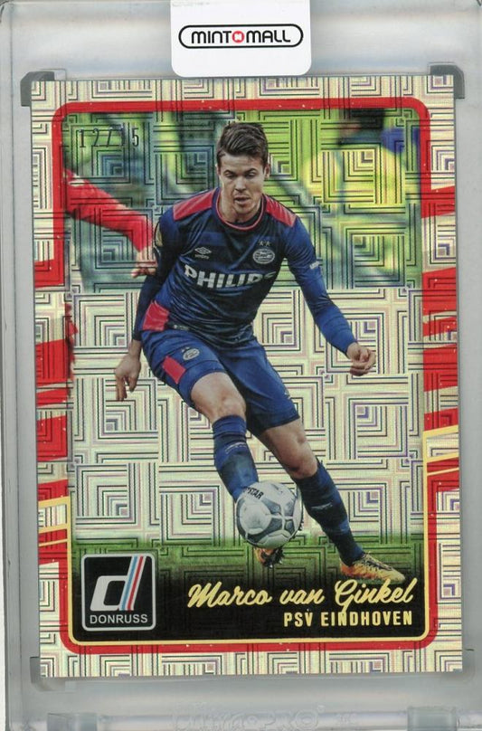 2016-17 Donruss PSV Eindhoven Marco van Ginkel Base Mosaic parallel card numbered 12 out of 15