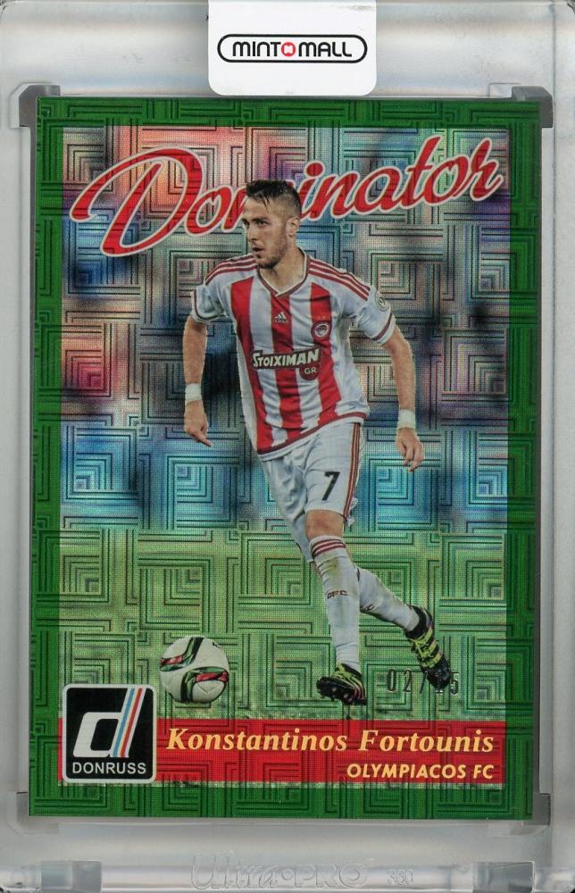 2016-17 Donruss Olympiacos FC Konstantinos Fortounis Dominator Mosaic parallel edition card numbered 02/15