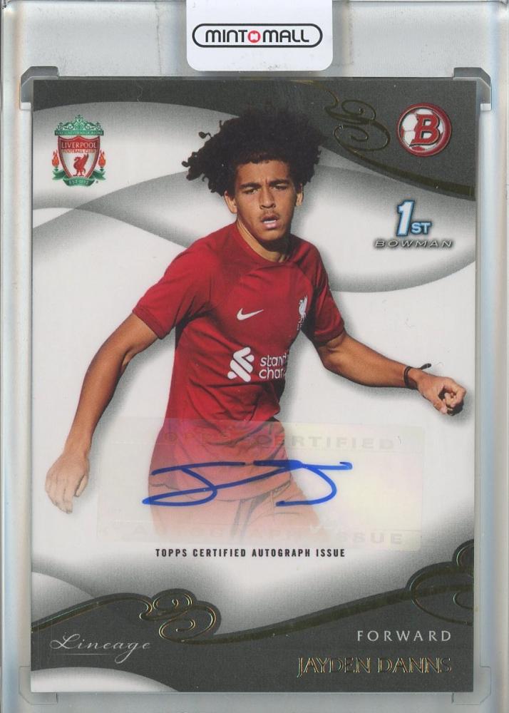2022-23 Liverpool FC Topps Team Se Jayden Danns Autograph trading card with autograph #AUJD