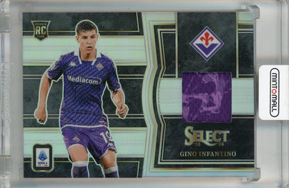 2023-24 Panini Select Serie A Gino Infantino Select Memorabilia Silver #2 rookie card with scratches from ACF Fiorentina