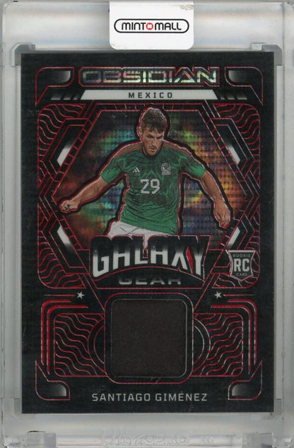 2022-23 Panini Obsidian Mexico Santiago Gimenez Galaxy Gear Relics Red Pulsar #26 rookie card serial 39 of 44