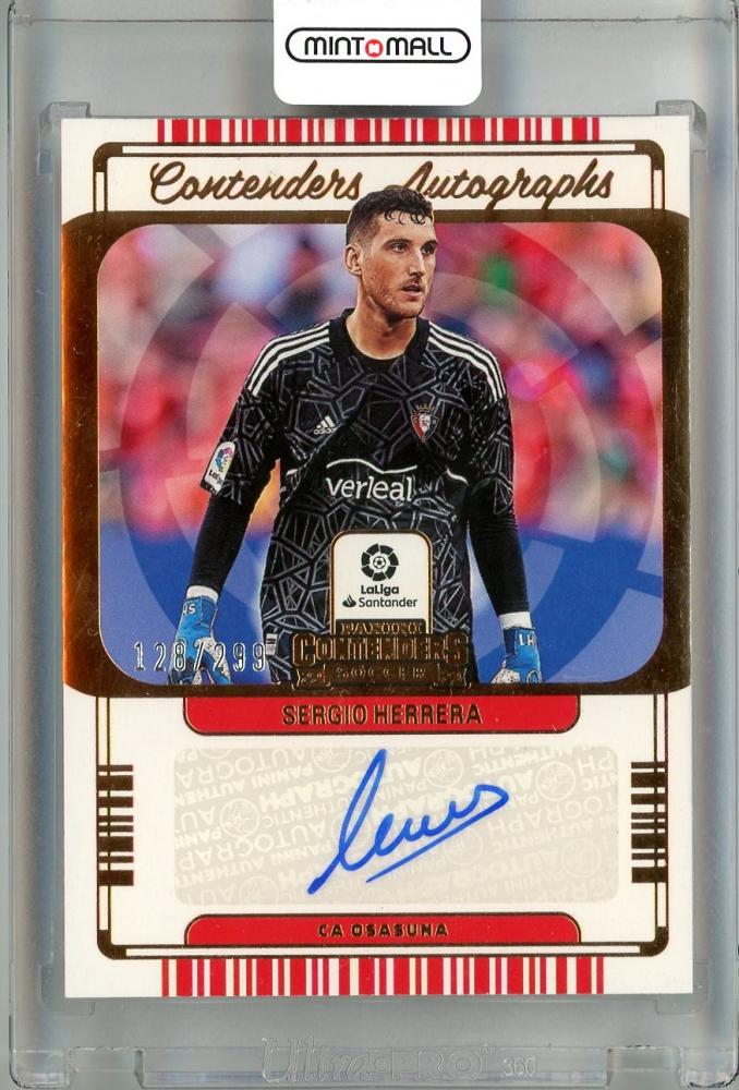 2022-23 Panini Chronicles CA Osasuna Sergio Herrera Contenders Autographs La Liga card #2 serial 128 out of 299