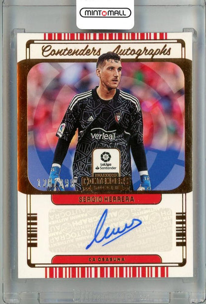 2022-23 Panini Chronicles CA Osasuna Sergio Herrera Contenders Autographs La Liga card #2 serial 128 out of 299