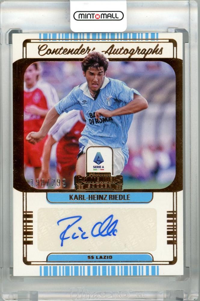 2022-23 Panini Chronicles SS Lazio Karl-Heinz Riedle Contenders Autographs Serie A card number 198 of 299