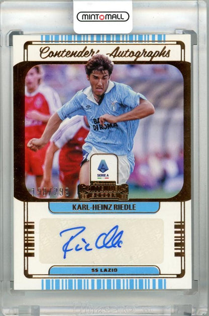 2022-23 Panini Chronicles SS Lazio Karl-Heinz Riedle Contenders Autographs Serie A card number 198 of 299